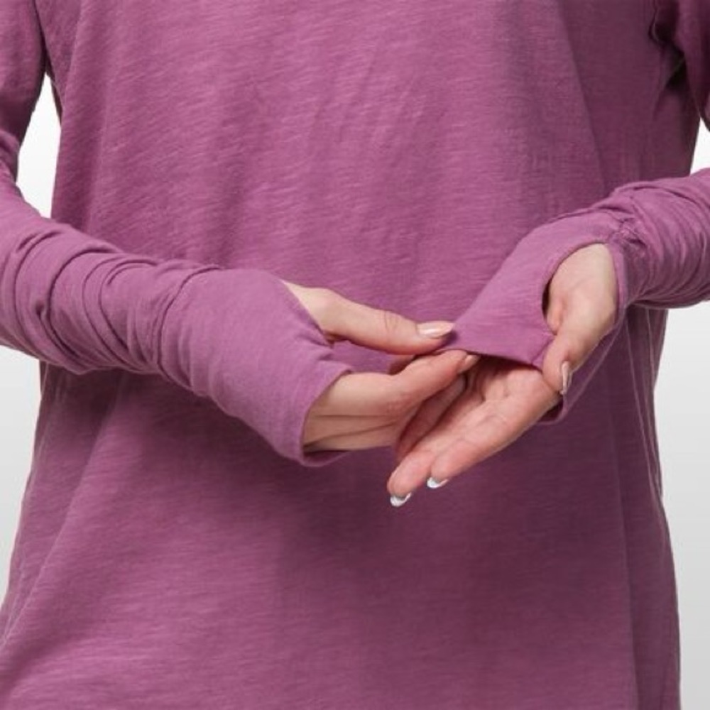 We The Free Free People Purple Arden Long Sleeve Tee - Picture 2 of 12